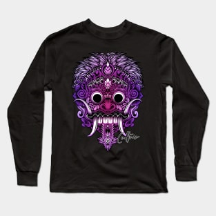 Rangda Mask - Purple Long Sleeve T-Shirt